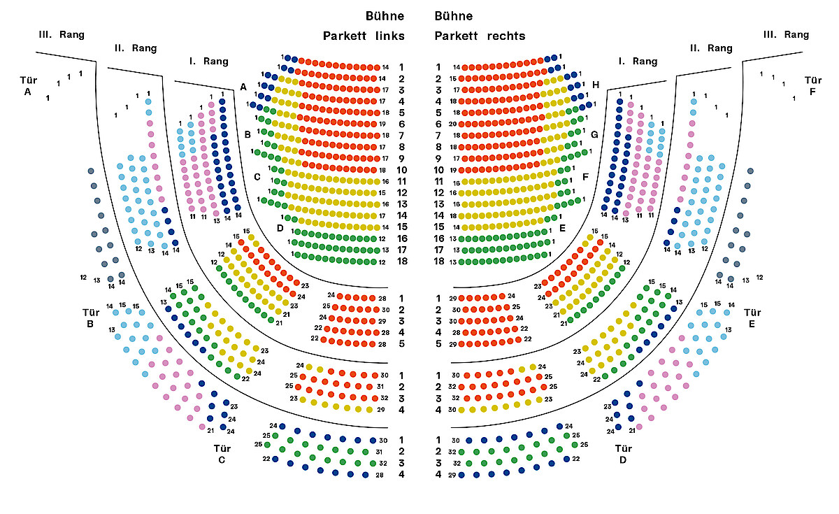 Saalplan der Staatsoper Unter den Linden