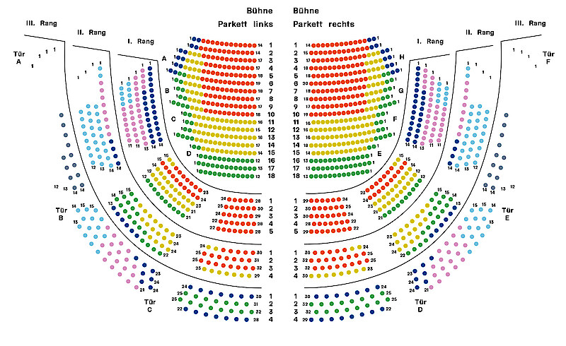 Saalplan der Staatsoper Unter den Linden